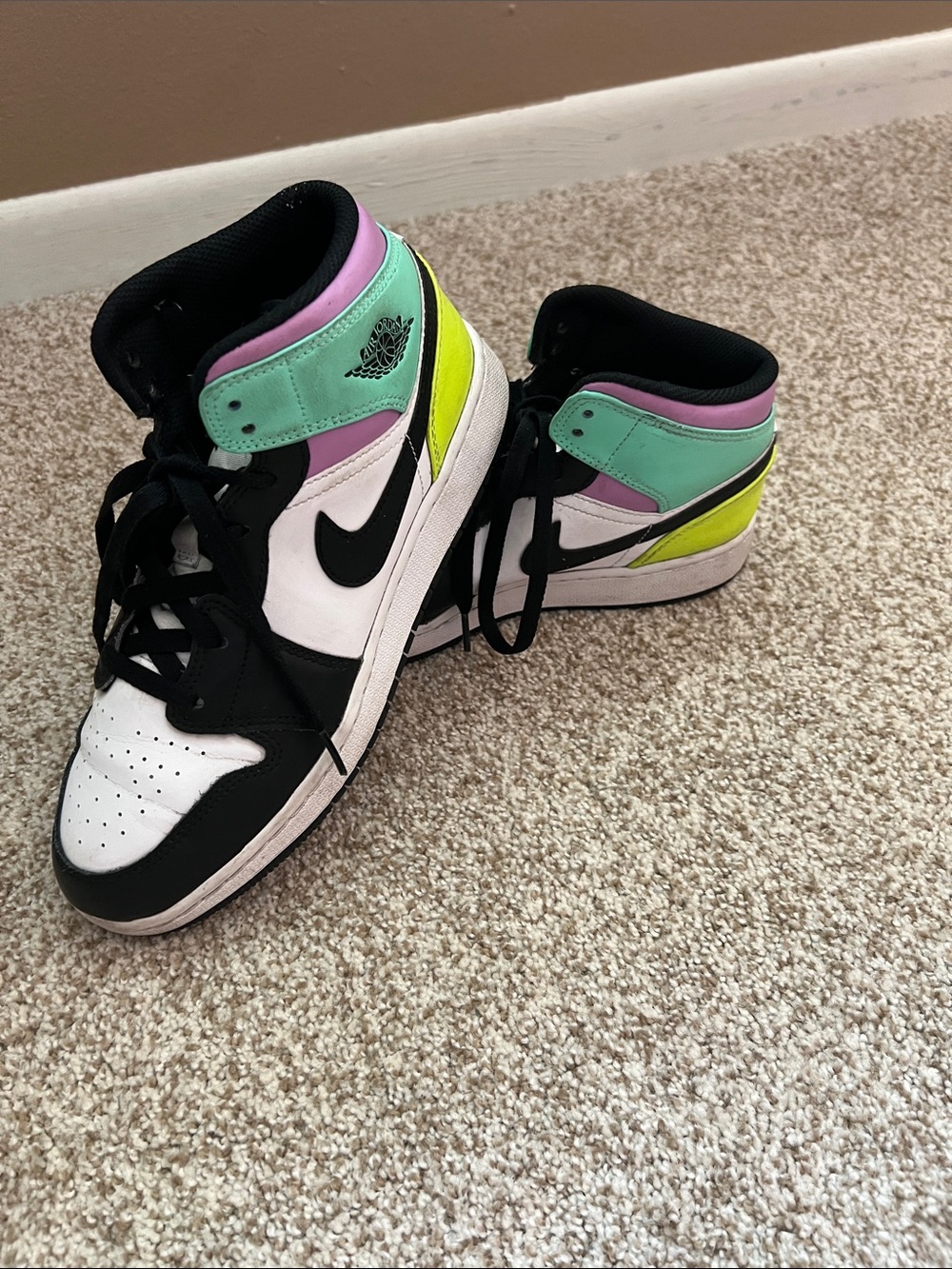 Nike Women’s High-Top Sneakers in Black, White, Mint, Pink, Neon Yellow